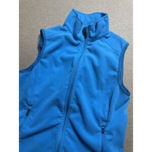 LL Bean Fleece Vest Women Size Xs Blue Full Zip